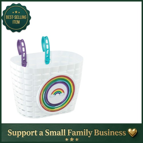 Fun rainbow bicycle basket - bicycle, for