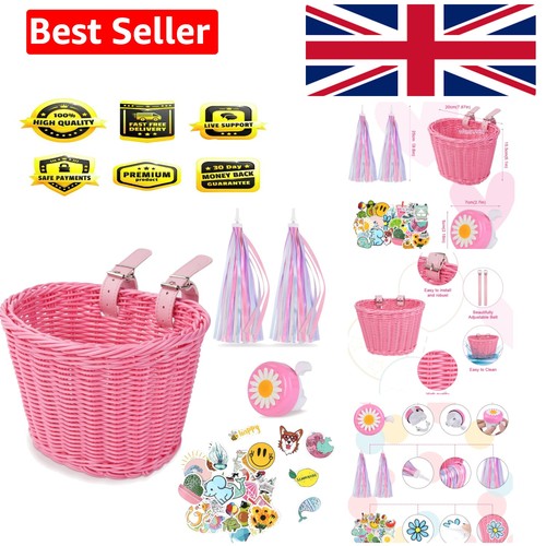 Kids bike basket handwoven - bike,