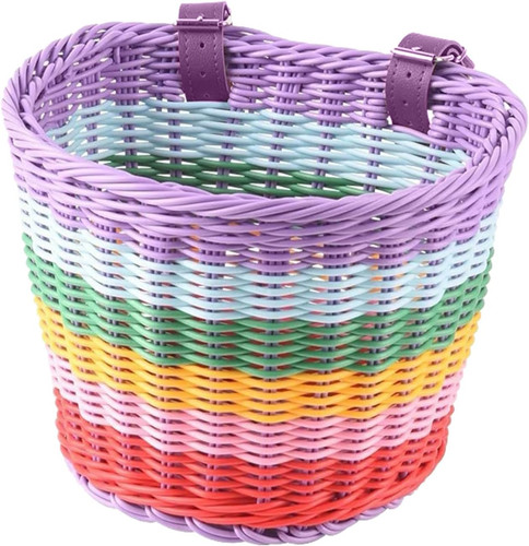 Kids bicycle basket - basket, rainbow